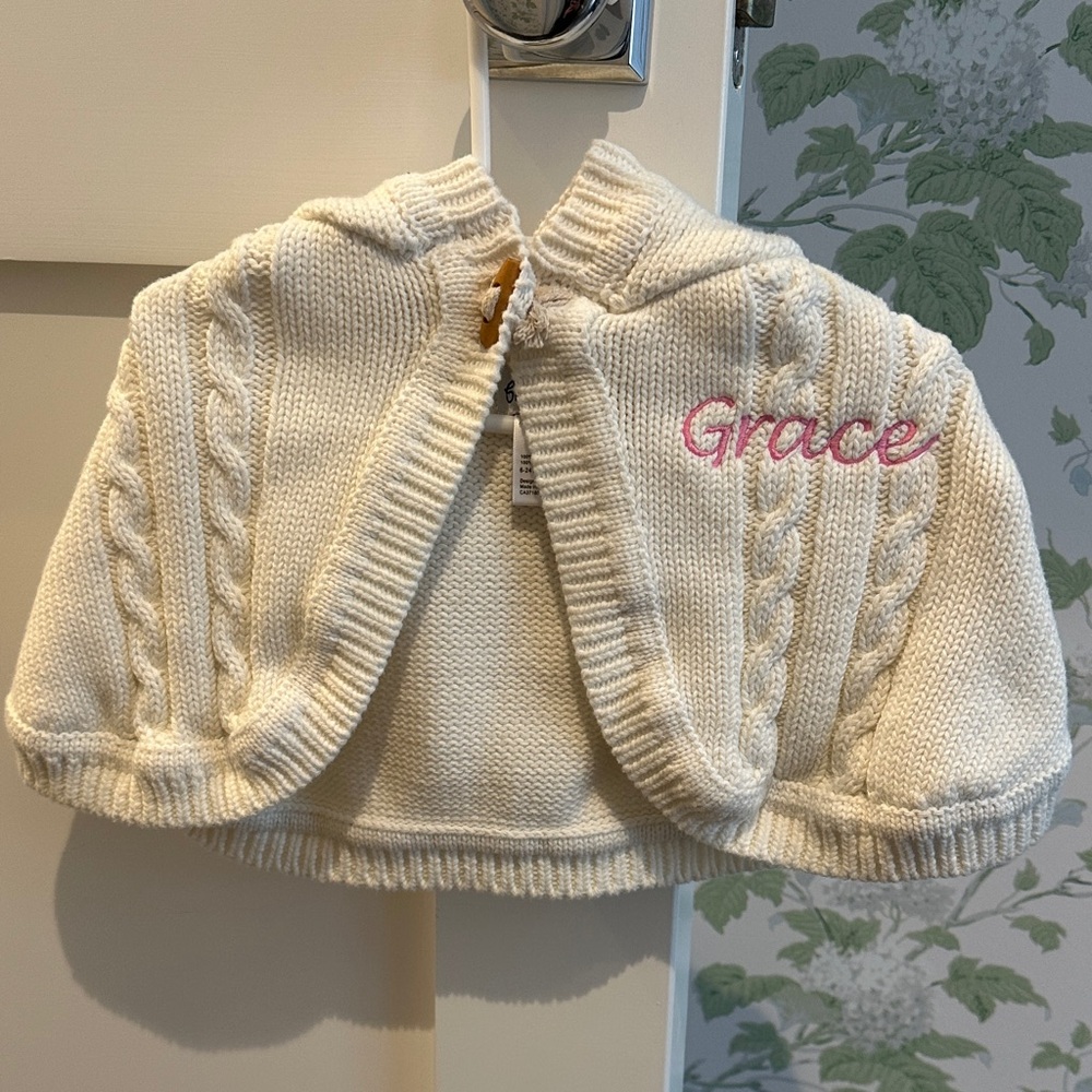 Baby Cream Knit Cape